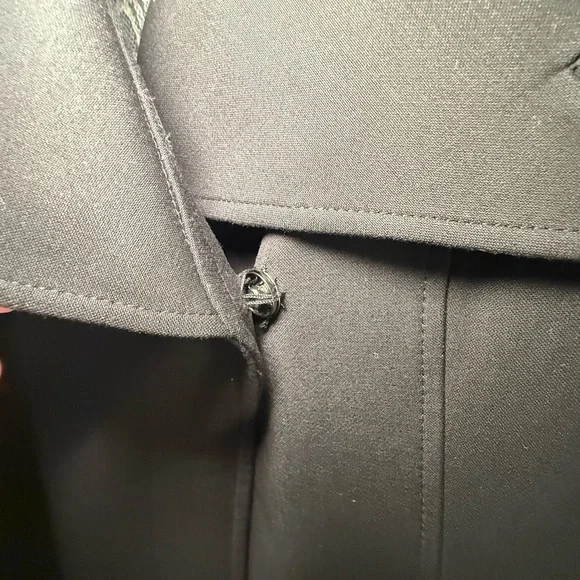 Lilian by Debenhams Black Belted Coat / Trench-Style Jacket – Tailored – Heavy - Picture 6 of 11